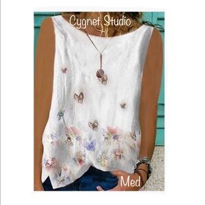 Shift Butterfly Sleeveless Blouse - Medium